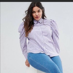 ASOS checked blouse